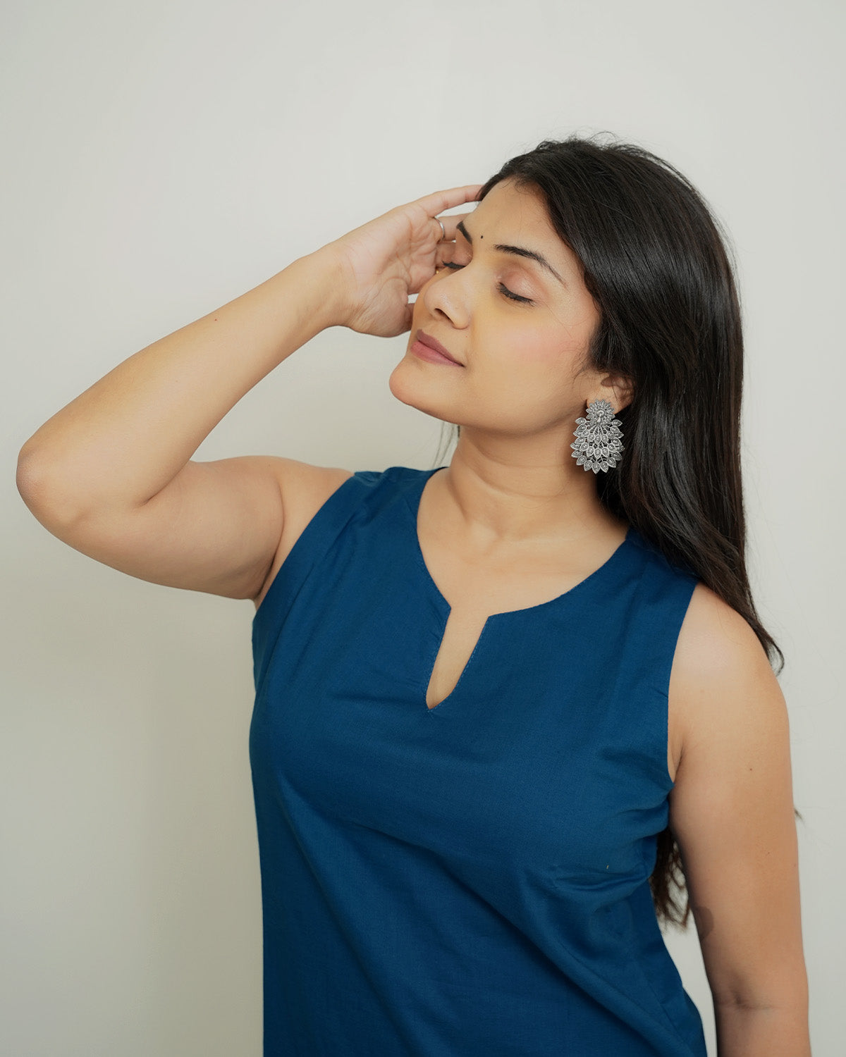 Neerja Peacock Blue Top & Farshi Salwar Co-ord Set