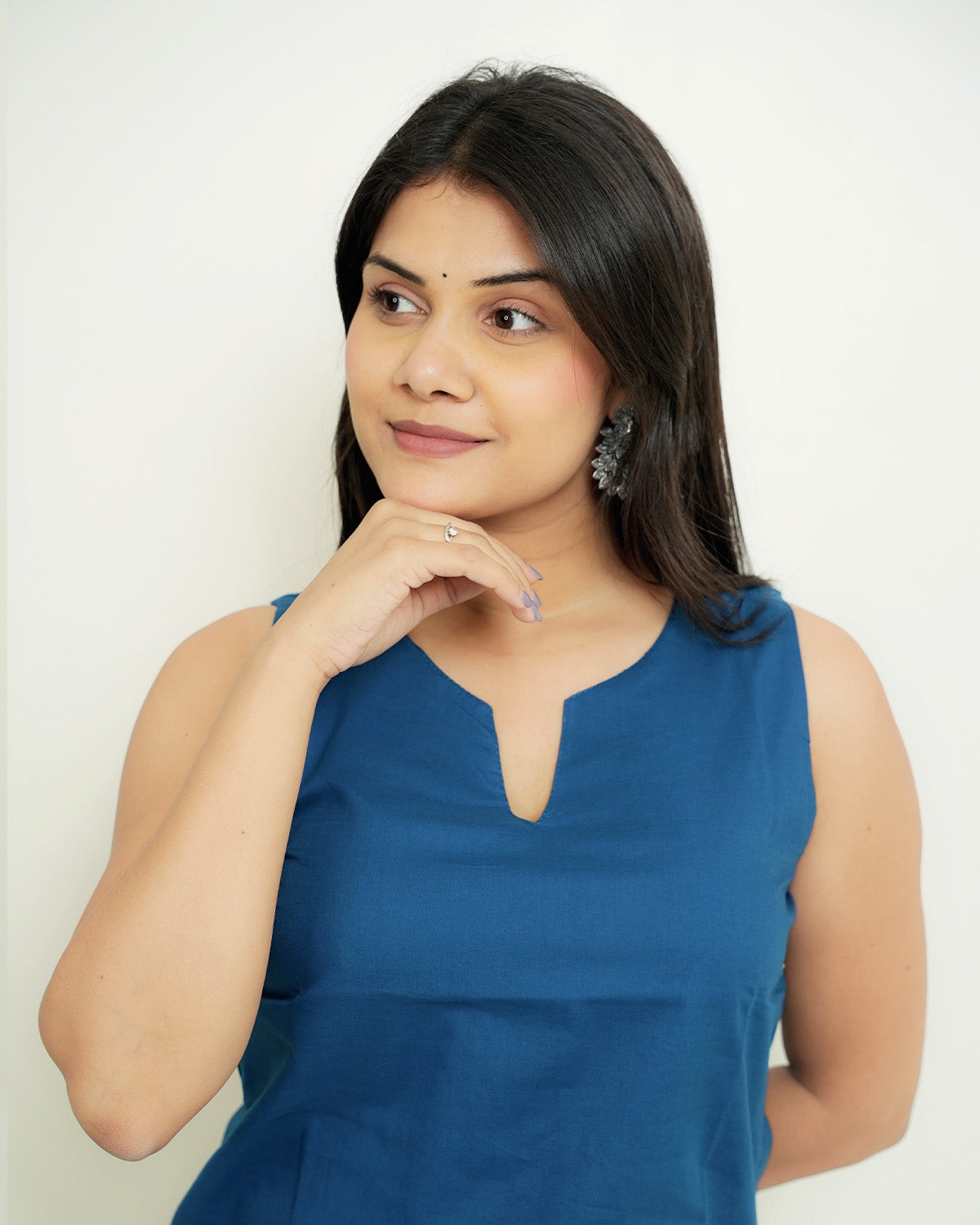 Neerja Peacock Blue Top & Farshi Salwar Co-ord Set