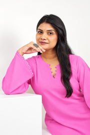 Gulabo Pink Bicycle Print Farshi Salwar Co-ord Set