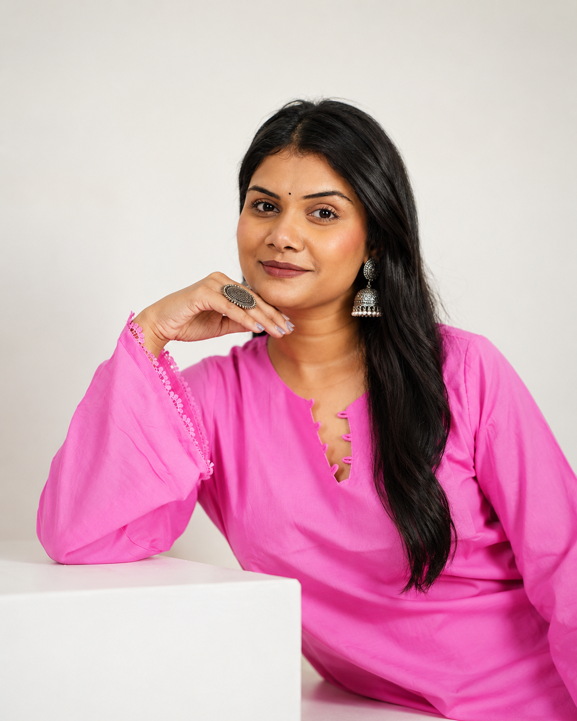Gulabo Pink Bicycle Print Farshi Salwar Co-ord Set