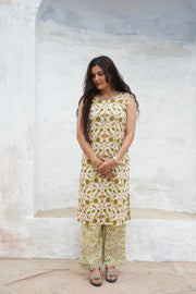 Nirvi Olive Floral Printed Co-ord Set