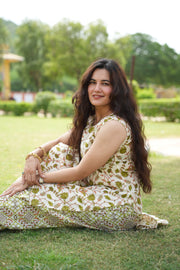 Nirvi Olive Floral Printed Co-ord Set