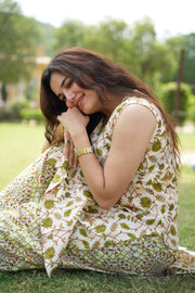 Nirvi Olive Floral Printed Co-ord Set