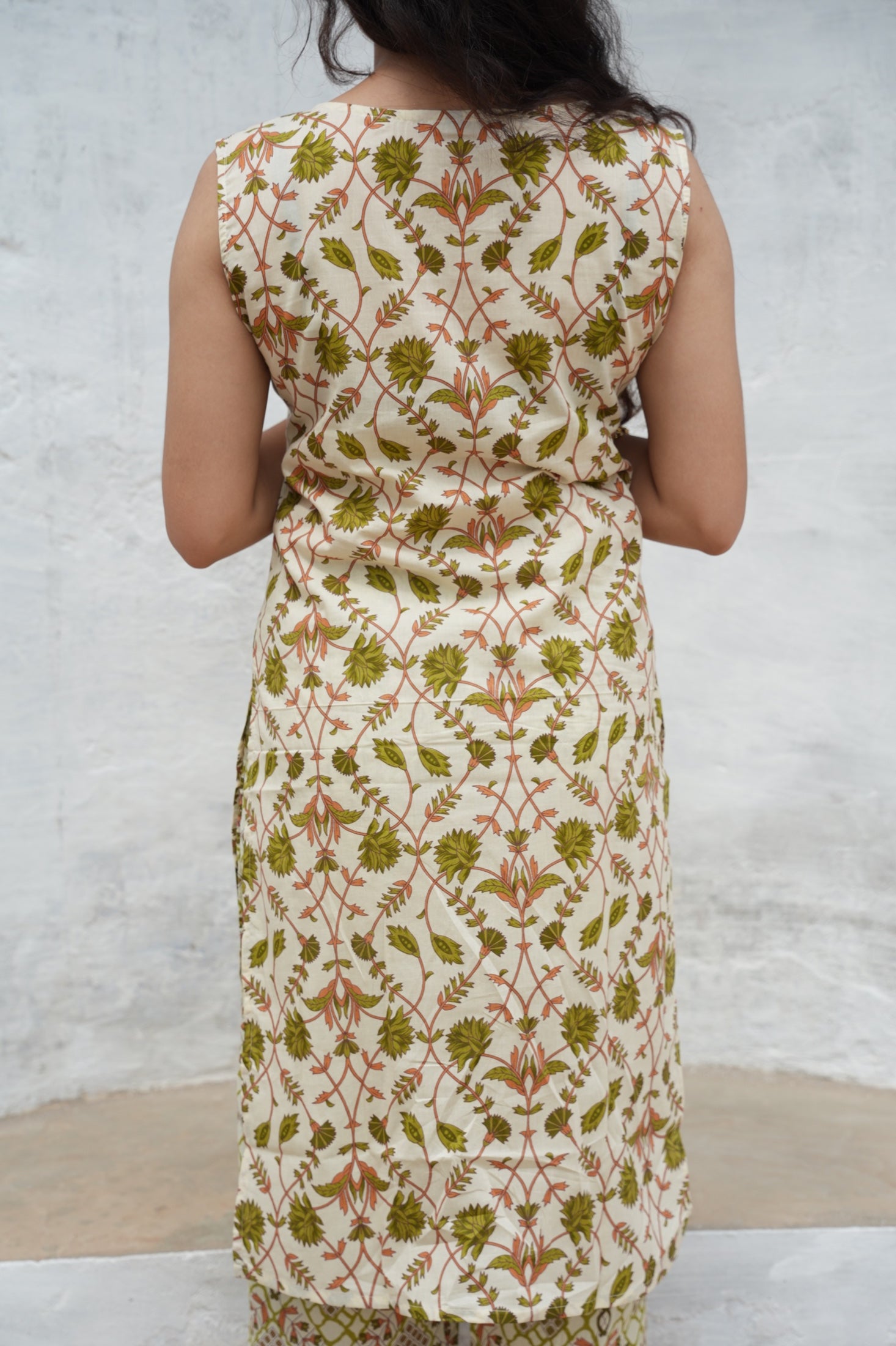 Nirvi Olive Floral Printed Co-ord Set