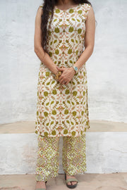 Nirvi Olive Floral Printed Co-ord Set