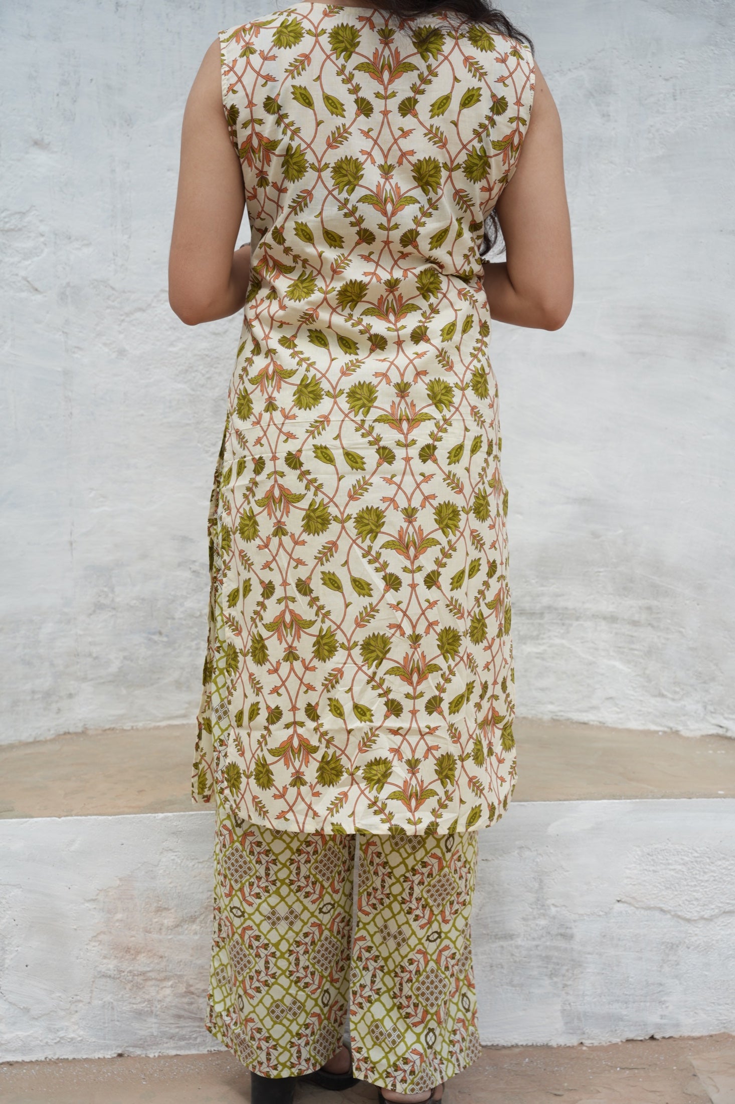 Nirvi Olive Floral Printed Co-ord Set
