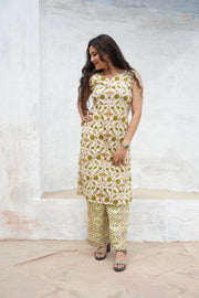 Nirvi Olive Floral Printed Co-ord Set
